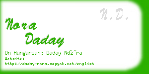 nora daday business card